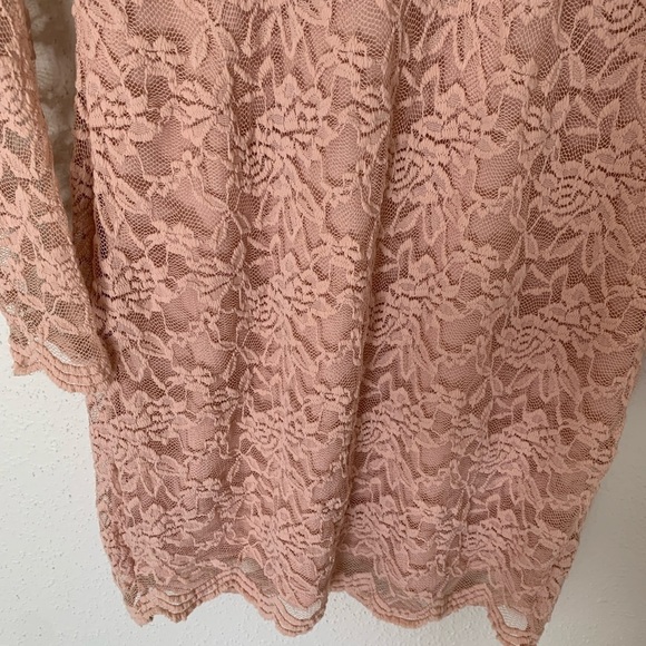 NWT Fitted Fire Los Angeles Lacy Pink Dress Size L - Picture 5 of 8